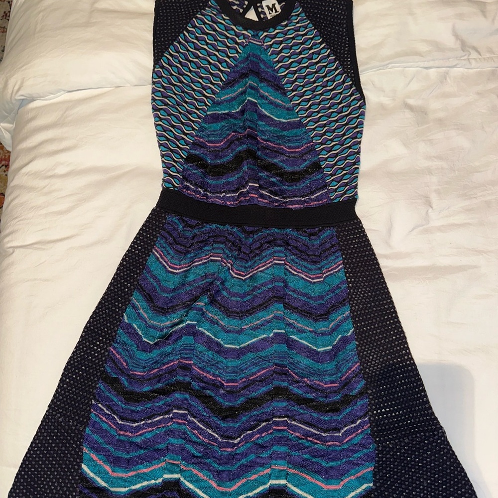 Missoni Blue and Purple Wave Midi Dress